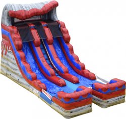 16 ft Double Lane Lava Stone II Water Slide