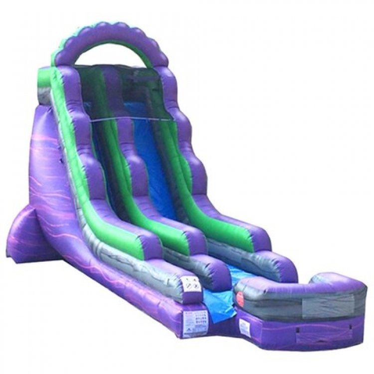 18 ft Single Lane Purple Marble Water Slide