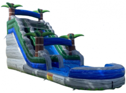 18 ft Tropical Blue Rock Climb Water Slide