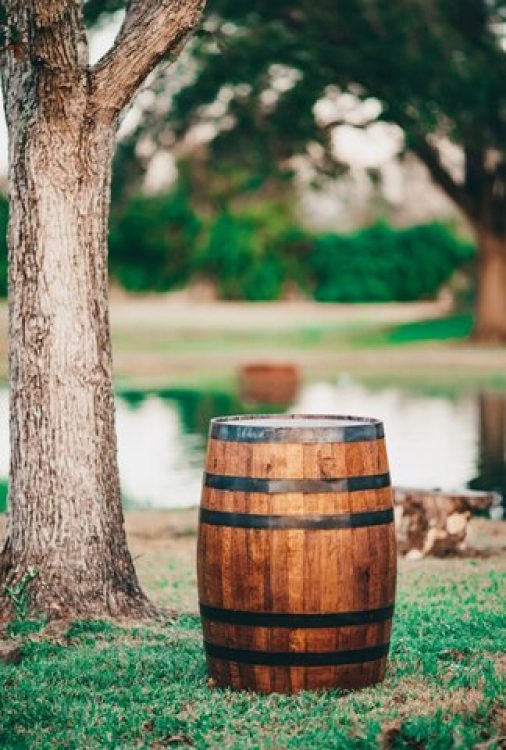 Rustic Whiskey Barrels