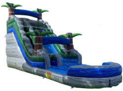 18 ft Tropical Blue Rock Climb Water Slide-#39