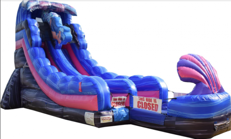 19 ft Single Lane Mermaid Plunge Water Slide-#41