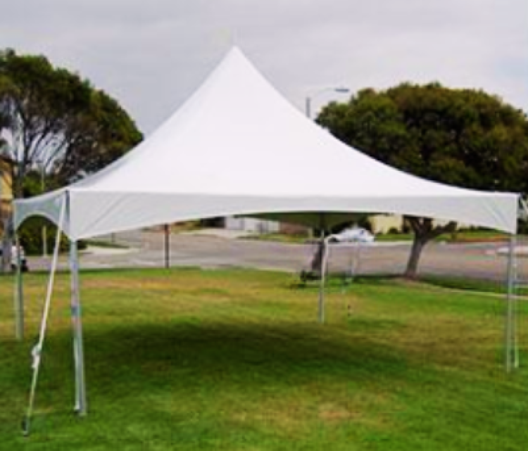 10 x 20  Single High Peak Tent Installed