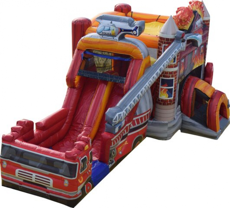 Fire House Bounce House Combo - #15