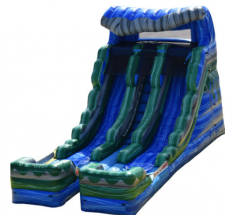 16 ft DL Wave Marble Blue Water Slide- #27