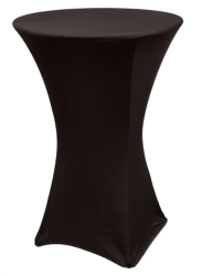 Black - Fitted Stretch Table Cover for 30 Cocktail Table